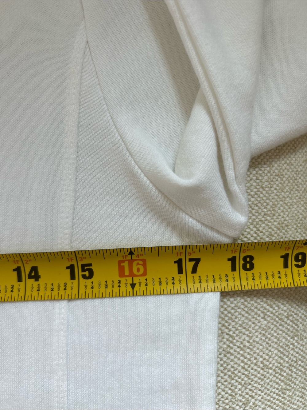 Susan Graver Weekend French Terry Multiples Shift Dress White Fringe Size XXS - Picture 6 of 9